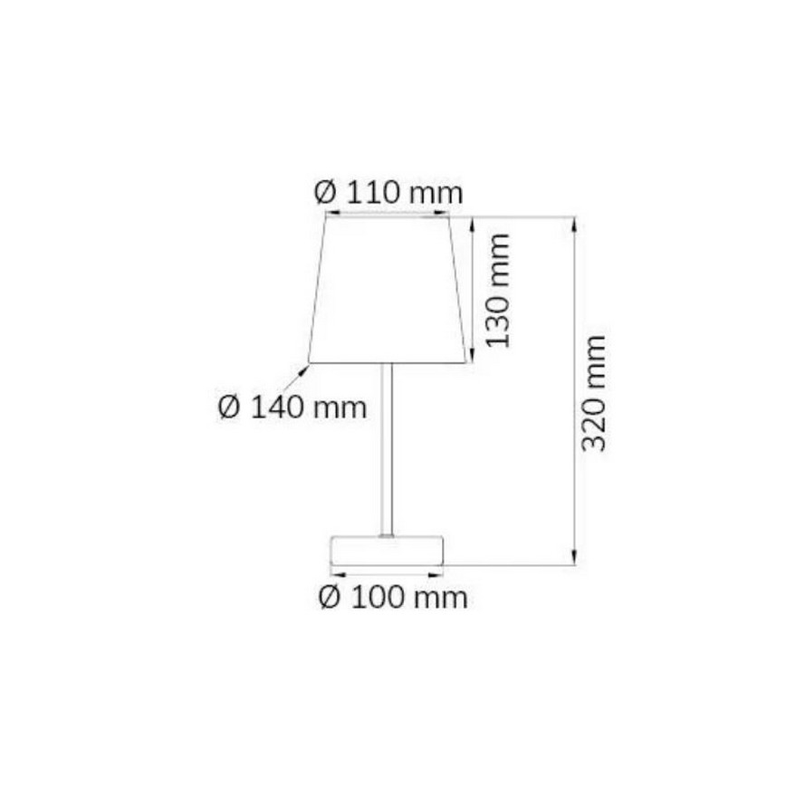 Wofi 8324.01.10.0000 - Stona lampa CESENA 1xE14/42W/230V crna