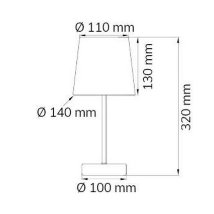 Wofi 832401060000 - Stona lampa CESENA 1xE14/42W/230V bela