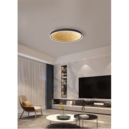 Wofi 9002-104L - LED prigušiva stropno svetlo BORDEAUX LED/60W/230V crna/zlatna