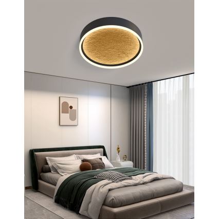 Wofi 9002-104M - LED prigušiva stropna svetiljka BORDEAUX LED/37W/230V crna/zlatna