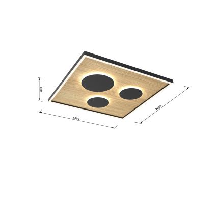 Wofi 9012-306L - LED prigušiva stropna svetiljka DIJON LED/40W/230V