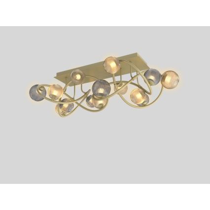 Wofi 9015-1204 - LED plafonski luster METZ 12xG9/3,5W/230V zlatna/siva