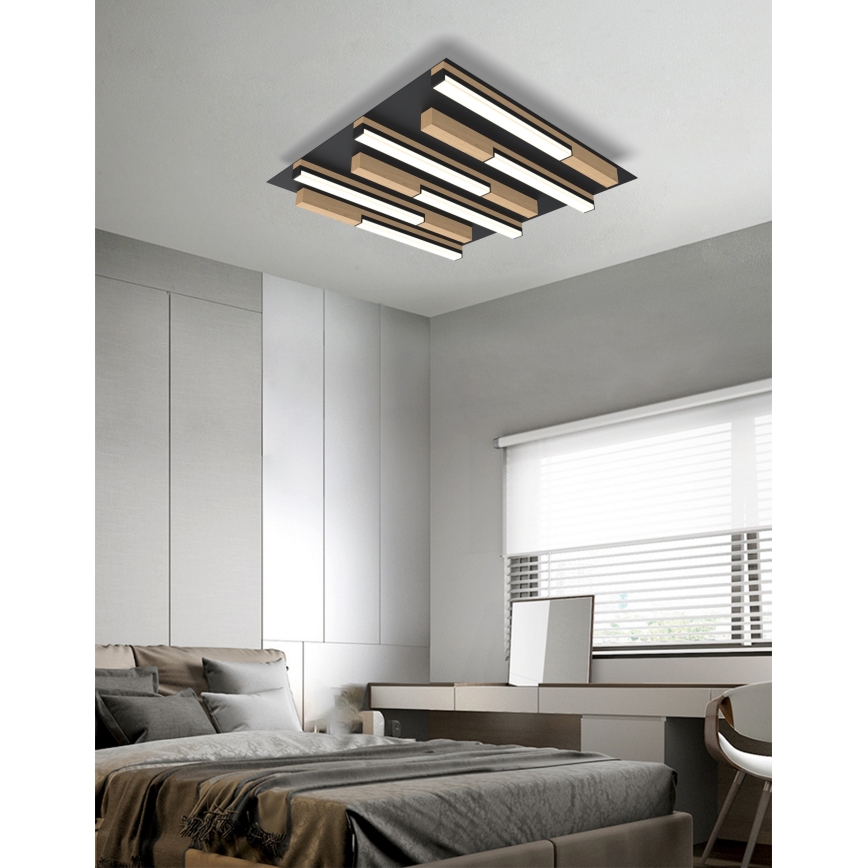 Wofi 9031-606 - LED prigušiva plafonska svetiljka PALERMO LED/26W/230V kaučukovog drveta
