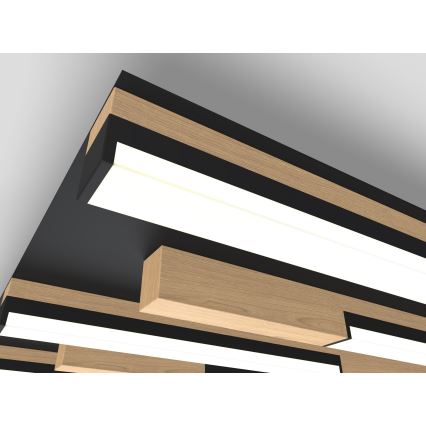 Wofi 9031-606 - LED prigušiva plafonska svetiljka PALERMO LED/26W/230V kaučukovog drveta