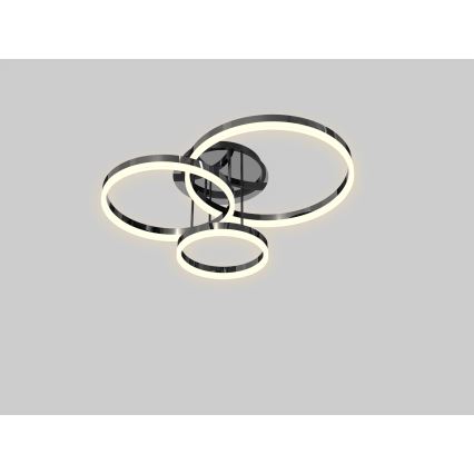 Wofi 9049-405 - LED prigušiva nadgradni luster PERPIGNAN LED/51W/230V crna/sijajni hrom