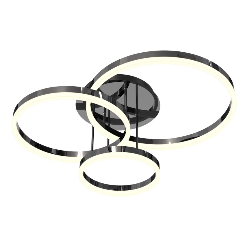 Wofi 9049-405 - LED prigušiva nadgradni luster PERPIGNAN LED/51W/230V crna/sijajni hrom