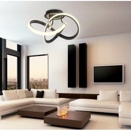 Wofi 9134-104 - LED prigušiva plafonski luster INDIGO LED/44W/230V crna/zlatna