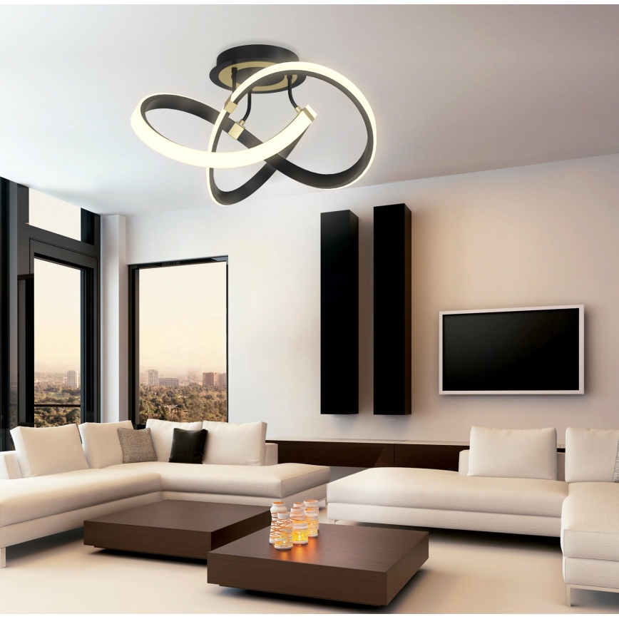 Wofi 9134-104 - LED prigušiva plafonski luster INDIGO LED/44W/230V crna/zlatna