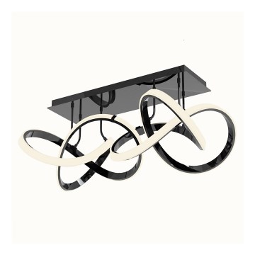 Wofi 9134-205 - LED prigušiva prislonjen stropni luster INDIGO LED/64W/230V crna/sjajni hrom