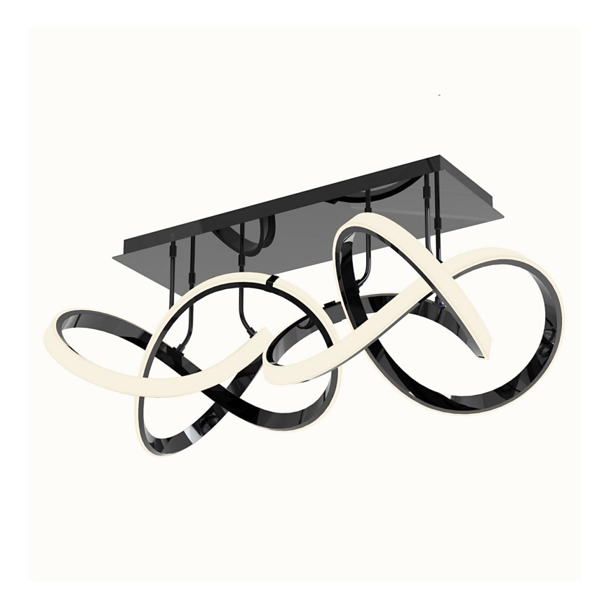 Wofi 9134-205 - LED prigušiva prislonjen stropni luster INDIGO LED/64W/230V crna/sjajni hrom