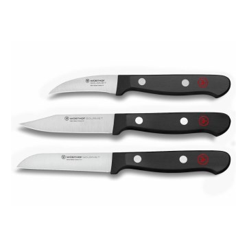 Wüsthof - GOURMET set kuhinjskih noževa za povrće, 3 kom, crne boje