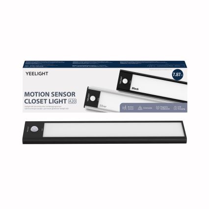 Yeelight - prigušiva punjiva LED rasveta za nameštaj sa senzorom LED/1,8W/1100 mAh 4000K 20 cm crna