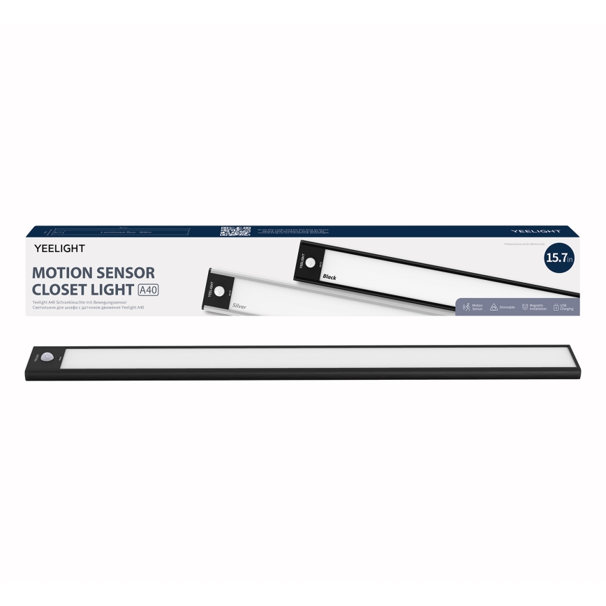 Yeelight - LED prigušiva punjivo osvetljenje za nameštaj sa senzorom LED/2,3W/1500 mAh 4000K 40 cm crna