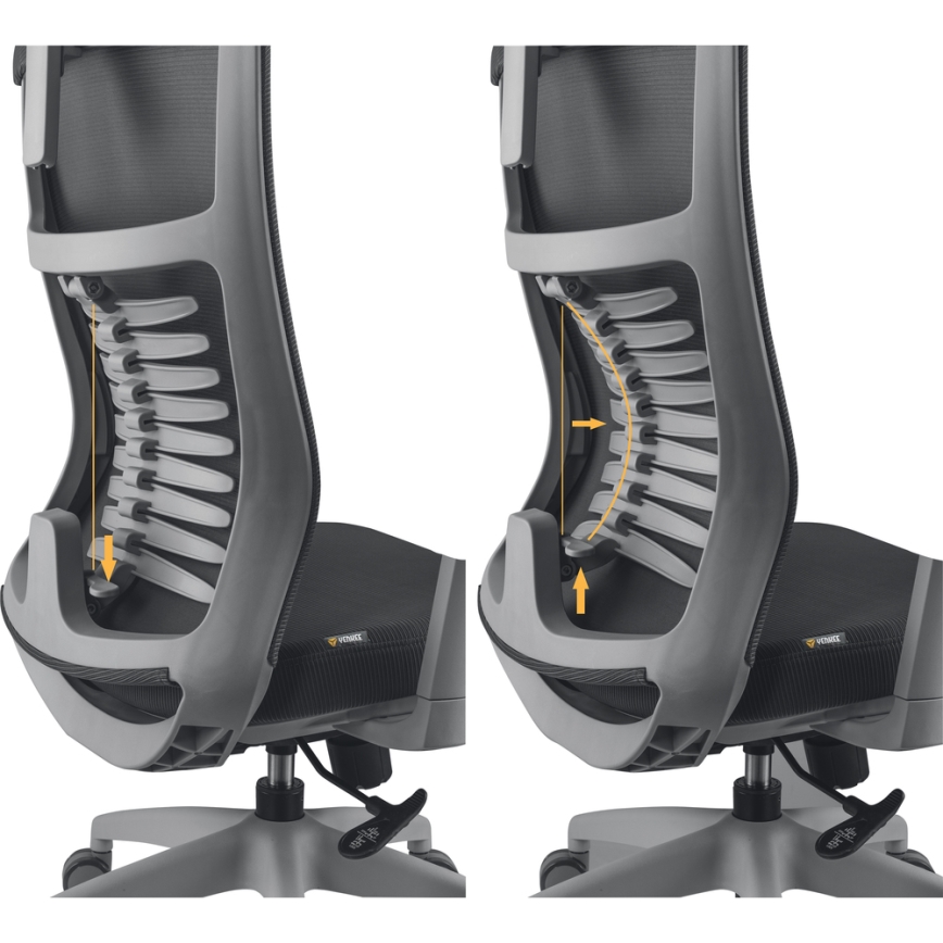 Yenkee - Kancelarijska stolica crna/siva