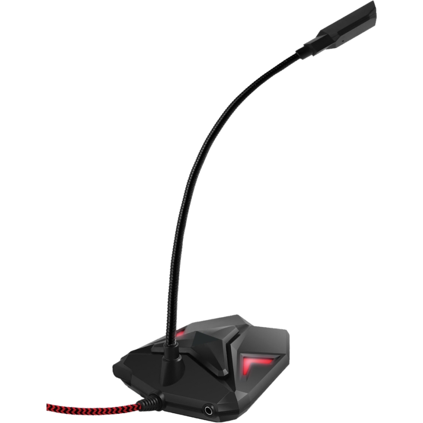 Yenkee - LED gejmerski USB mikrofon 5V crna/crvena
