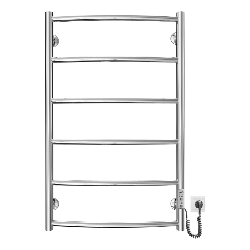 Za kupatilo cijevni radijator CLASSIC 100W/230V 81x53cm nerđajući čelik/sjajni krom desna