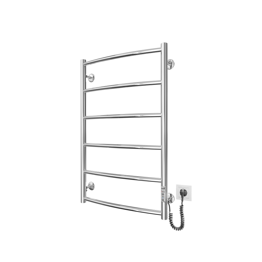 Za kupatilo cijevni radijator CLASSIC 100W/230V 81x53cm nerđajući čelik/sjajni krom desna