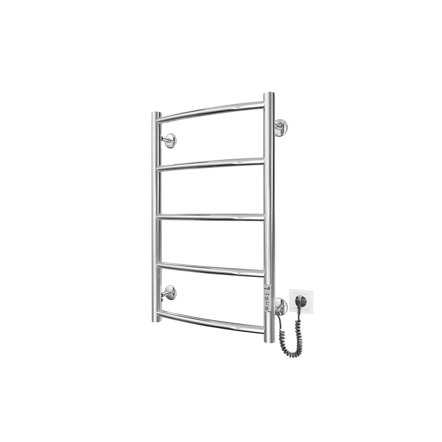 Za kupatilo cijevni radijator CLASSIC 60W/230V 66x43 cm nerđajući čelik/sjajni krom desna