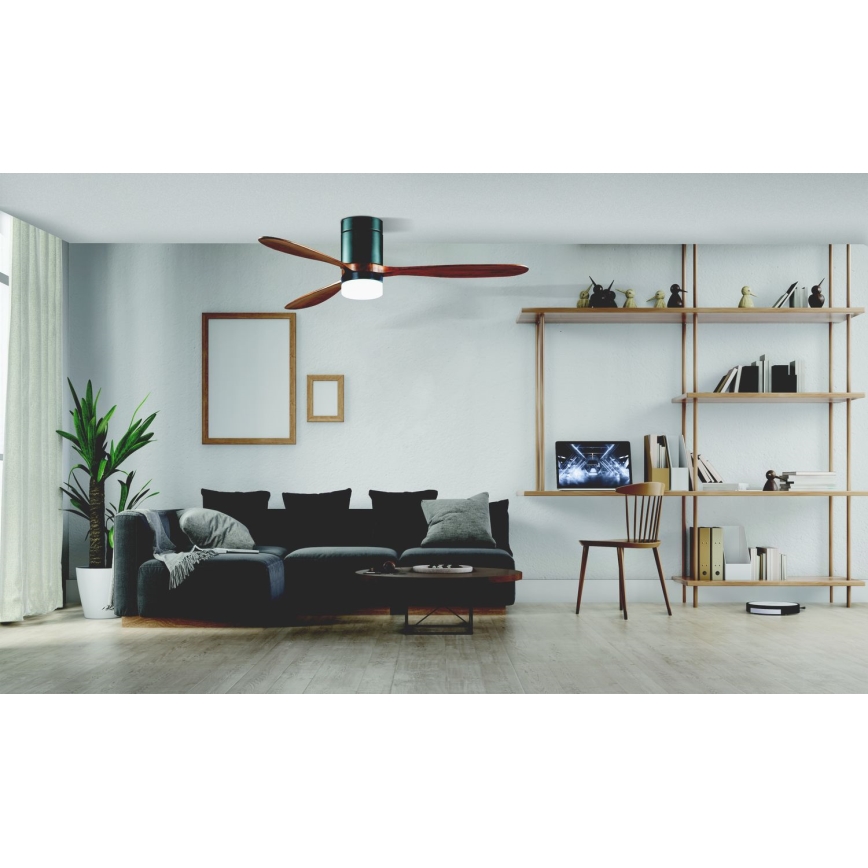 Zambelis 19144 - LED stropni ventilator LED/15W/230V 3000/4000/6000 trešnja + daljinski upravljač