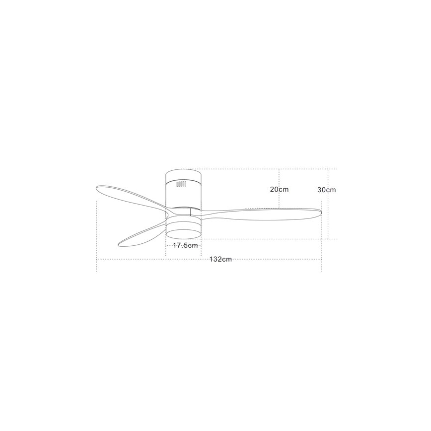 Zambelis 19144 - LED stropni ventilator LED/15W/230V 3000/4000/6000 trešnja + daljinski upravljač