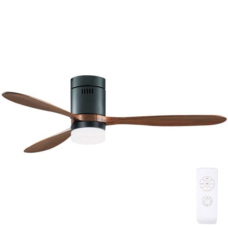 Zambelis 19144 - LED stropni ventilator LED/15W/230V 3000/4000/6000 trešnja + daljinski upravljač