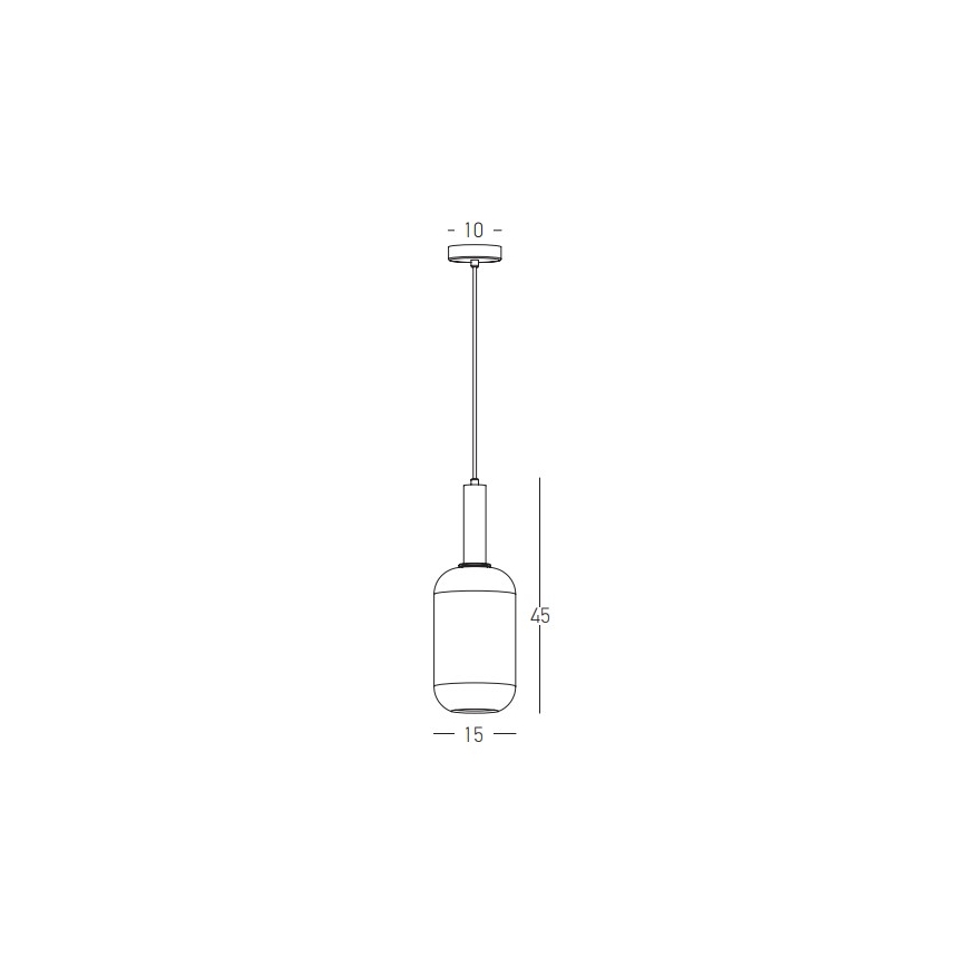 Zambelis 22070 - Luster na sajli 1xE27/40W/230V prečnik 15 cm zlatni