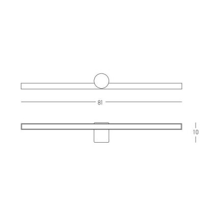 Zambelis 22125 - LED osvetljenje za kupatilsko ogledalo LED/17W/230V 81 cm IP54