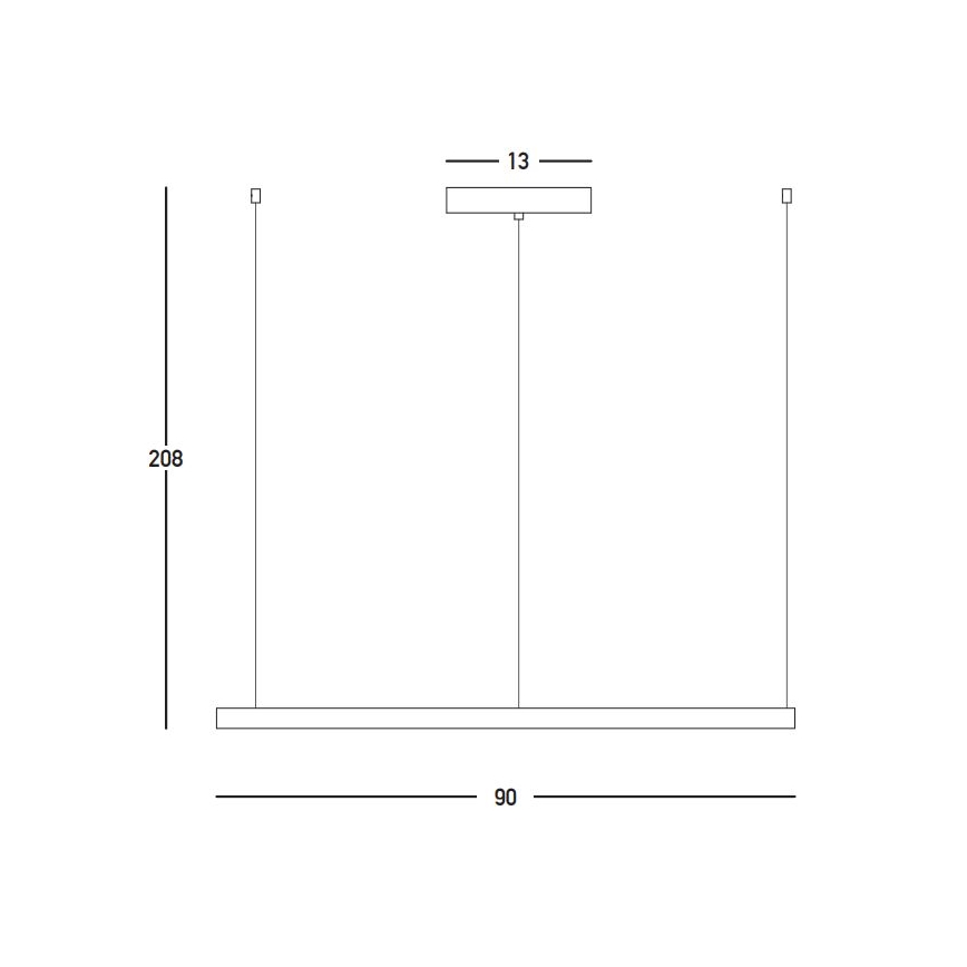 Zambelis 23034 - LED prigušiva luster na sajli LED/45W/230V 3000K prečnik 90 cm zlatna