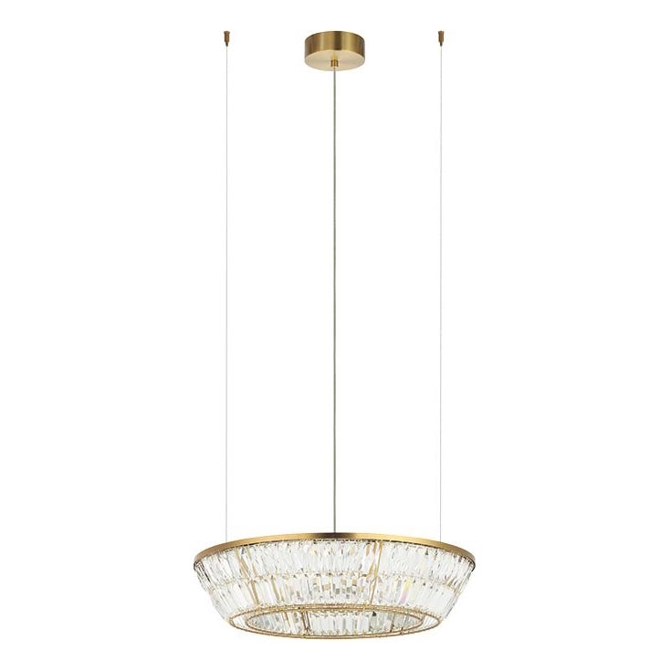 Zambelis 23046 - LED prigušiva kristalni luster na sajli LED/38W/230V CRI 90 3000K pr. 60 cm mesing