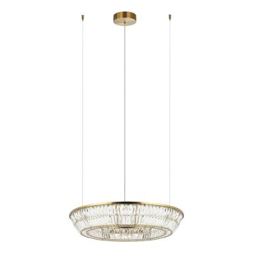 Zambelis 23048 - LED prigušiva kristalni luster na sajli, LED/55W/230V, CRI 90, 3000K, prečnik 80 cm, mesing