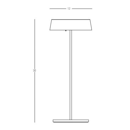 Zambelis E289 - LED prigušiva spoljašnja lampa LED/2,2W/3,7V 2200 mAh IP54 crna