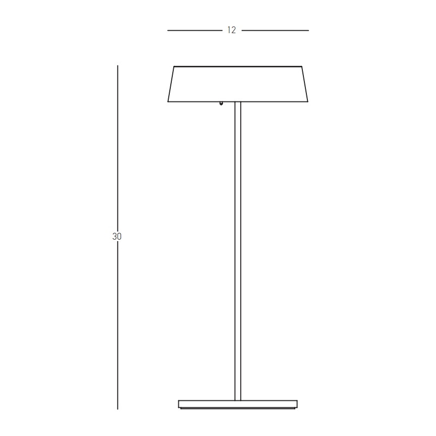 Zambelis E289 - LED prigušiva spoljašnja lampa LED/2,2W/3,7V 2200 mAh IP54 crna