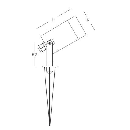Zambelis E312 - Spoljašnja lampa 1xGU10/7W/230V IP54