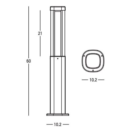 Zambelis E355 - LED spoljna lampa LED/7W/230V 3000K IP54 antracit