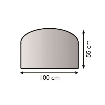 Zaštitno staklo ispod peći 1000x550x6 mm, polukružno