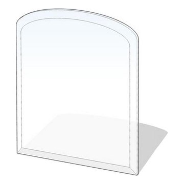 Zaštitno staklo ispod peći 1200x1000x6 mm, polukružno