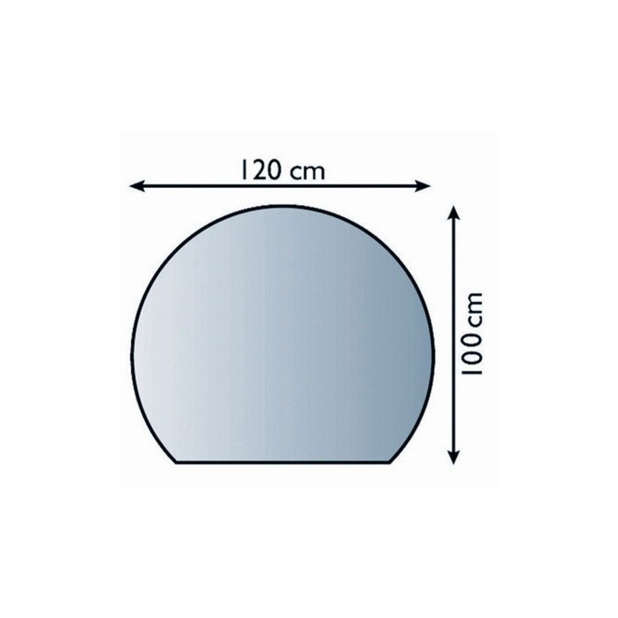 Zaštitno staklo ispod peći 1200x1000x6 mm, polukružno