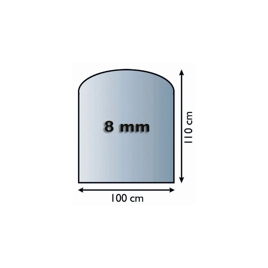 Zaštitno staklo za peć 1100x1000x8 mm, polukružni oblik