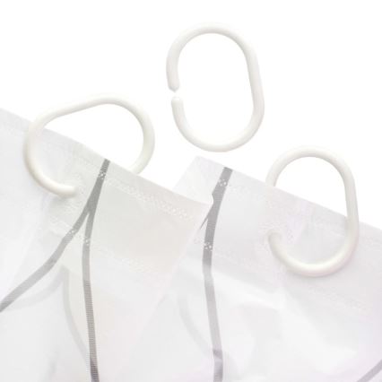 Zavesa za tuš TORO EASY 178x199 cm bela/siva