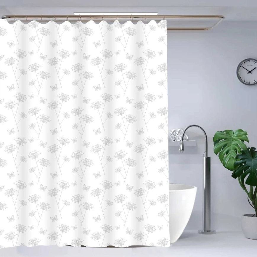 Zavesa za tuš TORO PREMIUM 178x199 cm sa cvetnim motivom