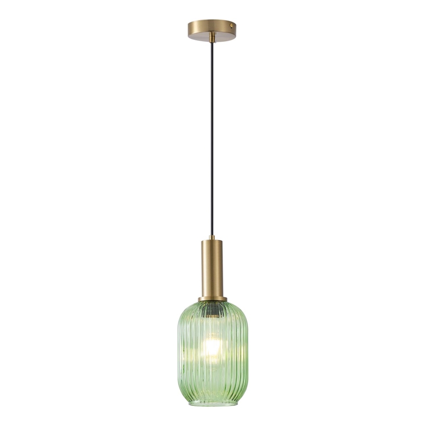 Zeleni luster TOPAZ na sajli 1xE27/15W/230V, prečnik 13 cm