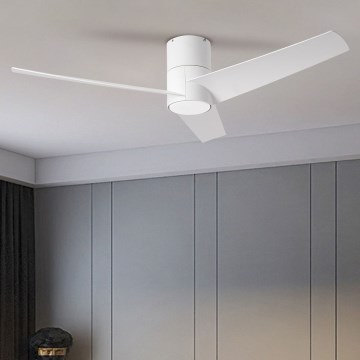 ZEVENTI - LED plafonski ventilator BARROSA LED/18W/230V 3000/4000/6000K Wi-Fi Tuya bela + daljinski upravljač