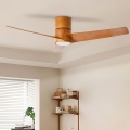 ZEVENTI - LED plafonski ventilator BARROSA LED/18W/230V 3000/4000/6000K Wi-Fi Tuya braon + daljinski upravljač