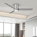 ZEVENTI - LED plafonski ventilator BARROSA LED/18W/230V 3000/4000/6000K Wi-Fi Tuya mat hrom + daljinski upravljač