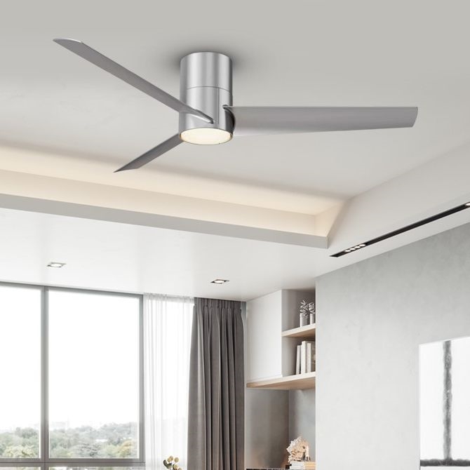 ZEVENTI - LED plafonski ventilator BARROSA LED/18W/230V 3000/4000/6000K Wi-Fi Tuya mat hrom + daljinski upravljač