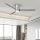 ZEVENTI - LED plafonski ventilator BARROSA LED/18W/230V 3000/4000/6000K Wi-Fi Tuya mat hrom + daljinski upravljač