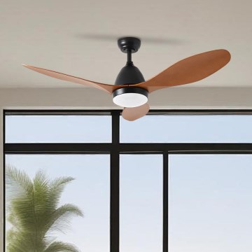 ZEVENTI - LED plafonski ventilator MURO LED/18W/230V 3000-6000K Wi-Fi Tuya crna + daljinski upravljač