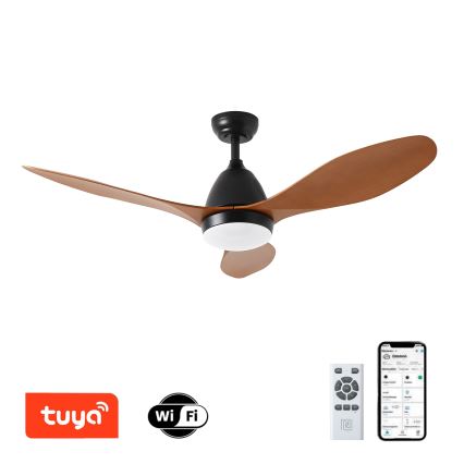 ZEVENTI - LED plafonski ventilator MURO LED/18W/230V 3000/4000/6000K Wi-Fi Tuya crna + daljinski upravljač