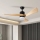 ZEVENTI - LED plafonski ventilator NATURITO LED/18W/230V 3000-6000K Wi-Fi Tuya crna/hrast + daljinski upravljač