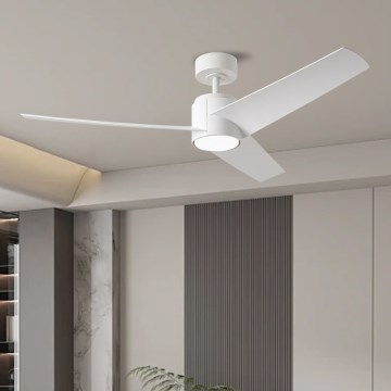 ZEVENTI - LED plafonski ventilator ORVIETO LED/18W/230V 3000/4000/6000K Wi-Fi Tuya bela + daljinski upravljač